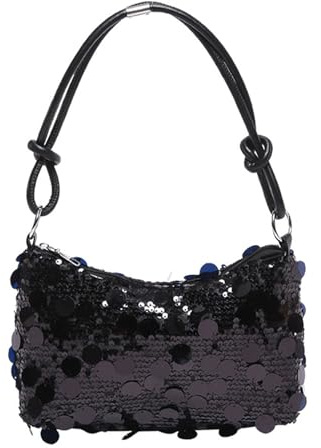 Uwiyo Damen Clutch Glitzer Pailletten, Damen Glitzer Tasche Schultertasche Elegante Abendtasche mit Reißverschluss Handtasche für Prom Hochzeit Party Bankett