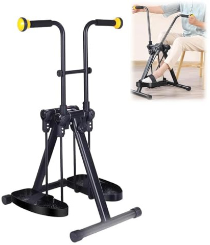 Mixtric Arm und Beintrainer mit Zwei BeinschwingüBungen, Tragbares FitnessgeräT für GanzköRpertraining, Heimtrainer für Erwachsene und Senioren,Schwarz