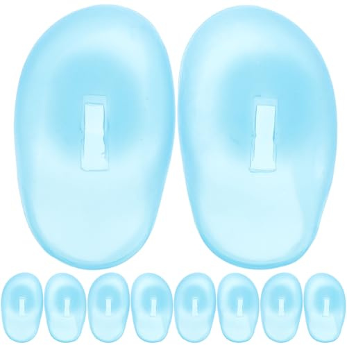STAHAD Protections Oreille Silicone 5 Paires pour Coloration Cheveux, Réutilisables, Adaptées aux Soins Capillaires et Shampooing en Salon de Coiffure