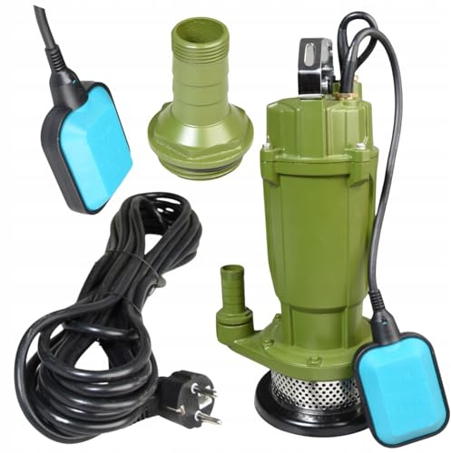 Pompa Sommersa MORO 250 – Pompa ad Immersione per Acque Sporche (250W, 1800 l/h, Prevalenza Max 12 m) con Filtro e Griglia di Protezione – Pompa Subacquea Portatile con Maniglia – per Pozzi e Giardino