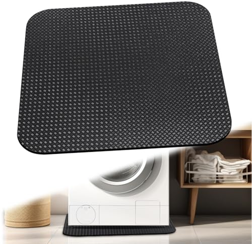 Tapis de machine à laver 60 x 60 cm, tapis antidérapant et anti-vibration pour machine à laver, tapis en caoutchouc silicone double face, mat anti-vibration, antidérapant pour sèche-linge