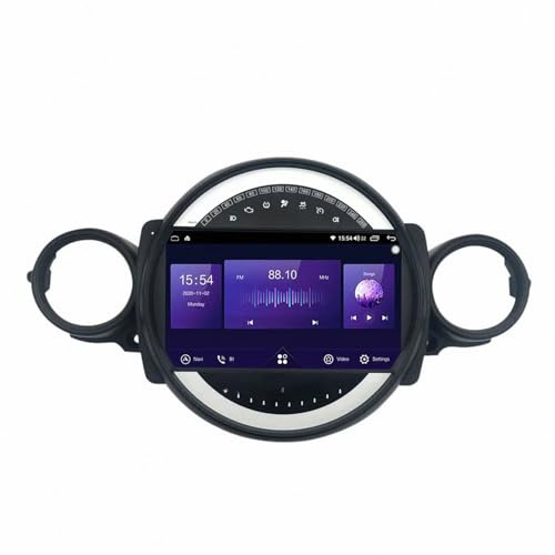 Car Stereo Carplay Radio de Coche para BMW Mini Cooper R56 R60 2007-2014 Cámara Trasera - HD Pantalla Carplay Mirror Link - Portátil Radio Coche Bluetooth con, 4 Nuclear 1G+32G