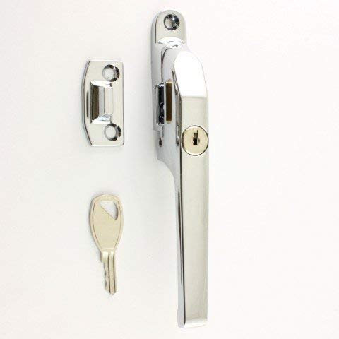 Chivrose Ltd Modern Contemporary Design Lockable Casement Window Fastener 124mm (Polished Chrome)