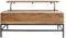 Miliboo Table Basse relevable Industrielle Bois Clair manguier Massif et métal Noir L110 cm YPSTER