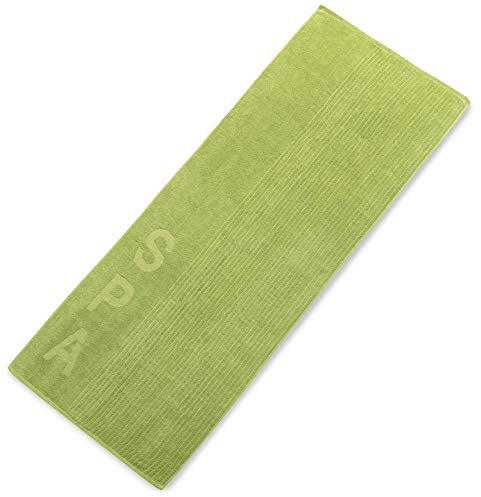 aqua-textil Bahamas Saunatuch Doppelpack 80 x 200 cm grün Baumwolle Sauna Handtuch Frotteehandtuch Duschhandtuch