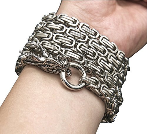 penixon volle Stahl Selbstverteidigung Hand Armband Kette (Silber)