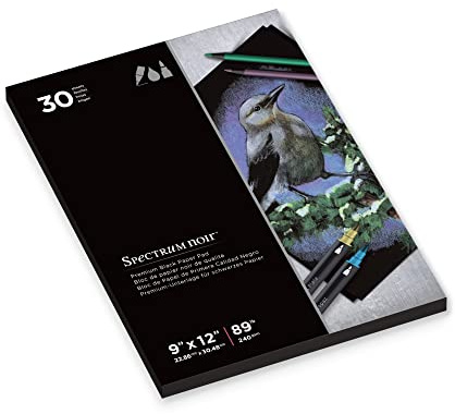 Spectrum Noir 9 x 12 Premium schwarzer Papierblock