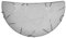 Flache halbrunde Wandleuchte mit Glasschirm Weiß satiniert, Breite 30cm