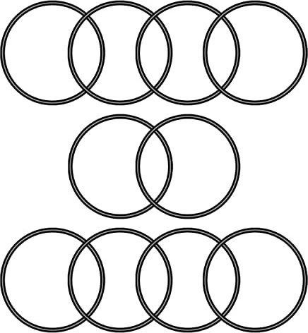 Othmro 10 Pcs Rubber O-Rings, Nitrile Washers Seal O Rings 75mm OD 68mm ID 3.5mm Width, Metric Buna-N Sealing Gasket for Taps, Plumbing