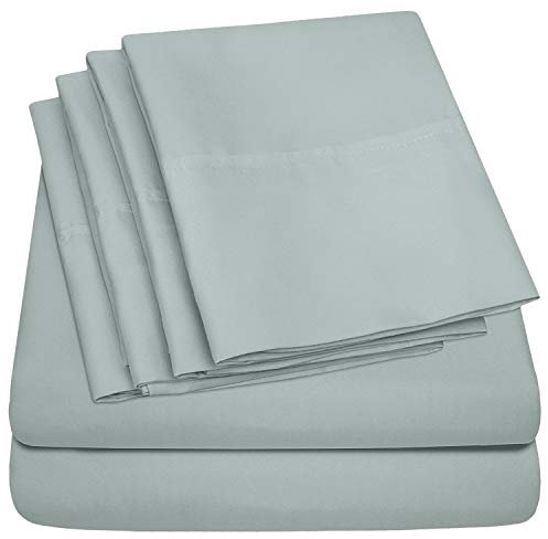 Sweet Home Collection 6-teiliges Bettlaken-Set, Wohnmobil, Kurze Queen-Size-Bett, Schiefer