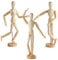 3 Stück bewegliche Kunstfiguren-Modell, flexible Holz-Zeichenpuppe für Künstler, Skizzieren (33 cm)