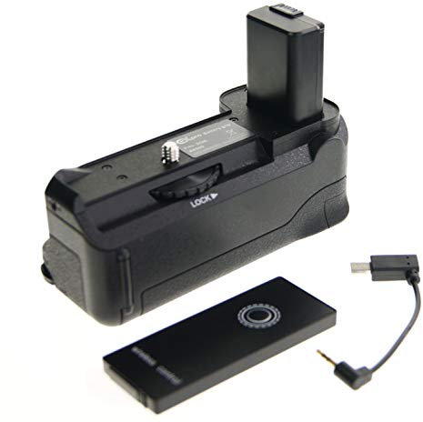 Ex-Pro Power Grip VG-A6500 Vertical Battery Holder with IR Remote Shutter Release for Sony A6500 DSLR Camera (NP-FW50 Battery)