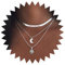 TseenYi – Collier multi-rangs avec pendentif arbre de vie et de lune et chaîne à maille serpent, style bohème, pour femmes et filles, argent