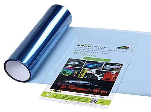 Auto Licht Tönungsfolie,MoreChioce 100cm x 30cm Auto Scheinwerfer Folie Klare Nebelschlussleuchte Autoscheinwerfer Aufkleber Autoaufkleberfolie Wasserdicht Nebelscheinwerfer Lampen Folie,Hell Blau