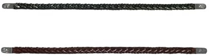 Stübben Bling für Stirnband Magic Tack Leder geflochten - schwarz