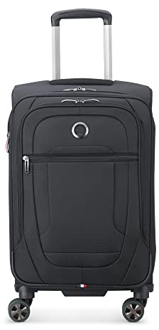 DELSEY PARIS Helium DLX Softside Expandable Luggage with Spinner Wheels, Black, Checked-Large 29 Inch