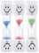Temple Lot de 3 sabliers dentaires pour enfants - Compte à rebours, sourire et brosse pour des dents saines - Bleu, vert et rouge (3 min)