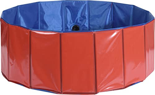 matrasa Hundepool für kleine bis mittelgroße Hunde - 80x30 cm - Planschbecken für Hunde rot