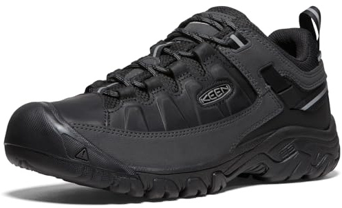 KEEN Men's Targhee 3 Low Height Waterproof Hiking Shoes, Triple Black, 7.5
