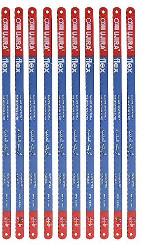 Lames de Scie à Métaux en Acier Rapide - 10 Pièces Rechange 300mm 24TPI pour Scie à Main
