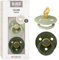 BIBS Colour Anatomical Schnuller 2er Pack, BPA-frei Dummy-Schnuller, Kiefergerechte Form. Naturkautschuk/Latex, Hergestellt in Dänemark. 0-6 Monate (2er Pack), Sage/Hunter Green