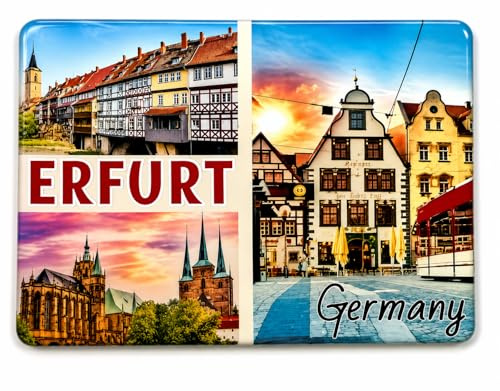 Erfurt Deutschland Erfurt Souvenir Erfurt Kühlschrankmagnet Erfurt Fridge Magnet Erfurt Deutschland 240323