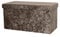 La Maison Large Ottoman Foldaway Storage Blanket Toy Box Bench Crushed Velvet Pouffe Footstool Ottoman (Natural, 76cm x 38cm)