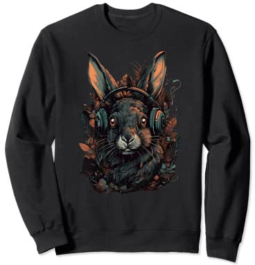 Animal Rave Bunt abstrakte Kopfhörer Headset Colorful Psy Sweatshirt