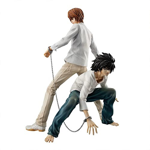 2PCS/Set Anime Death Note Figur Statue 2PCS Figur L und Light Yagami Figurenmodell Spielzeug Bürosammlungen Dekorationen Geschenk