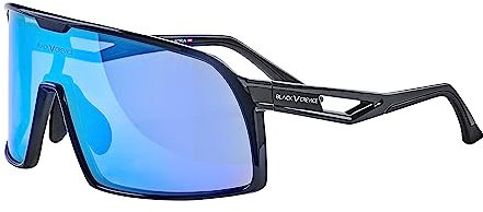 Black Crevice Sport Sonnenbrille, schwarz/revo turquoise