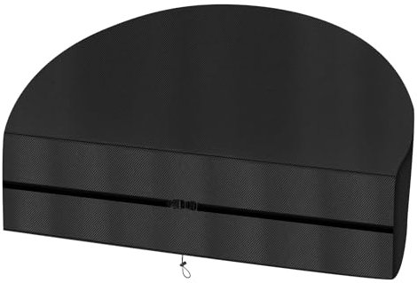Sonneninsel Abdeckung Halbrund Wasserdicht,Schutzhülle Sonneninsel Halbrund mit Kordelzug und Verstellbare Schnallen,Abdeckplane Sonneninsel Halbrund 420D Oxford-Stoff (230*100*120cm,Schwarz)
