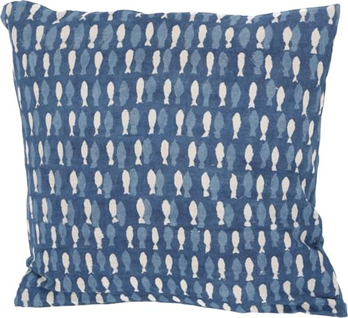 Kissenbezug Blockdruck, Dekokissen Bezug, Ethno, Muster 19a, 40*40 cm | 100 % Baumwolle, traditioneller Blockdruck, Knopfverschluss aus Kokosholz, ideal für Dekoration und Komfort.