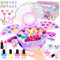 FORMIZON Nagelstudio Kinder, Geschenke für Mädchen Nagellack Set, Schminkkoffer Mädchen, Nageldesign Kinder Mädchen, Nageltrockner Kinder Mädchen für Geburtstag Weihnachten 6 7 8 9 11 12 Jahren (Lila)