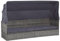 Willood Gartenbett mit Baldachin mit Vordach Grau 205×62 cm Poly Rattan Gartensofa Gartenmöbel Gartenliege Loungebett Outdoor Tagesbett Sofa Garten Schlafsofa Sofa