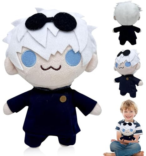 Gojo Satoru Plüschtier, 22 CM Gojo and Geto Plush, Jujutsu Kaisen Plüschtier, Gojo und Jujutsu Plüsch Kaisen Plüschtier, Jujutsu Kaisen Plush Toy, Gojo Plüschpuppenspielzeug, für Jungen und Mädchen