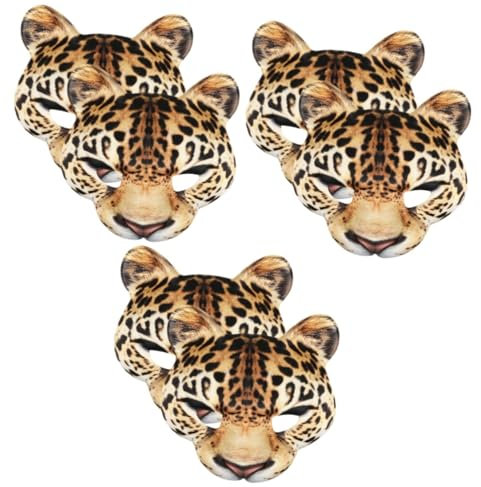 Warmhm 6stücke Leopardenmasken Für Halloween Atemberaubende Halbmasken Für Maskeraden Und Kostümpartys Leicht Und Elastisch Für Cosplay Und Festliche Anlässe