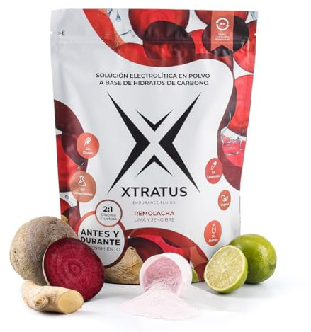 Bebida Deportiva Antes Durante Entrenamiento Con Nitrato De Remolacha Mezcla Carbohidratos 2 1 Electrolitos Natural Sin Aditivos 1Kg XTRATUS