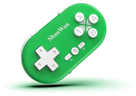 ShanWan Bluetooth Gamepad Mini controlador inalámbrico para Switch, Windows, Android, iOS y PS 4 (verde)