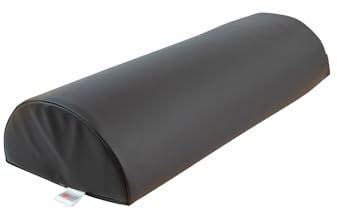 ZEN Knierolle Lagerungsrolle 60x23x11cm Halbrolle für Massageliegen & Physiotherapie halbrunde Nackenrolle & Beinrolle - Kniekissen Massage Zubehör für Knie, Beine, Füße & Rücken zur Lagerung, Schwarz
