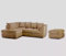 Germodify JUMBO CORD LEFT/RIGHT HAND CORNER SOFA SUITE SET + FOOTSTOOL (7 COLOURS) (COFFEE, LEFT HAND SOFA + FOOTSTOOL)