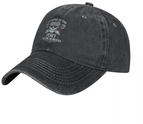 QIYAEUA Im Auftrag der Peaky Blinders Gewaschene Baseballkappe Trendige Trucker-Mütze Weibliche Männliche Laufdesign-Baseballmützen