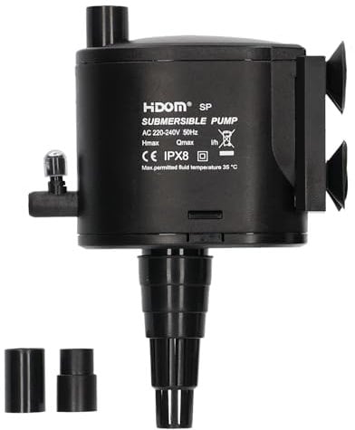 Submersible Aquarium Powerhead Pump for Fish Tank Trickle Filter with Venturi, Suitable for Marine & Freshwater Tropical Aquariums (2000 l/h)