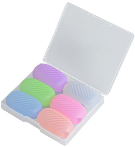 WOLMIK Toothbrush Head Covers - 6 PCS Portable Travel Toothbrush Caps with Box, Silicone Toothbrush Head Covers Caps, Electric Toothbrush Protective Case for Outdoor, Bathroom, Business Trip, Camping