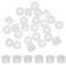 PATIKIL Salt and Pepper Shaker Stoppers 8mm/0.31, 50Pcs Plastic Salt Shaker Plug Replacement Reusable Clear Round End Cap for Pots Bottles Pipes