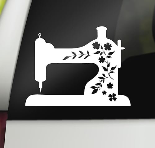 Rakelfix Nähmaschine Nähen Handarbeit Hobby Aufkleber Größe&Farbe ANPASSBAR Sticker Autoaufkleber Lack Scheibe Wand