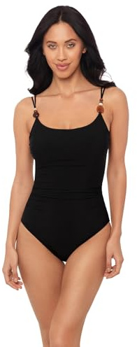 MagicSuit Women's Swimwear Moonstone Cady Underwire Adjustable One Piece Swimsuit, Black, 8