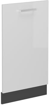 Vicco Geschirrspülblende R-Line, Weiß Hochglanz, 45 cm ohne Arbeitsplatte