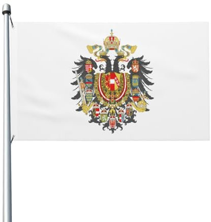 Drapeau De Pirate Armoiries De La Hongrie Autriche Couleurs Vives Drapeau Avec Œillets Pour Événements Décorations Maison 90X150cm