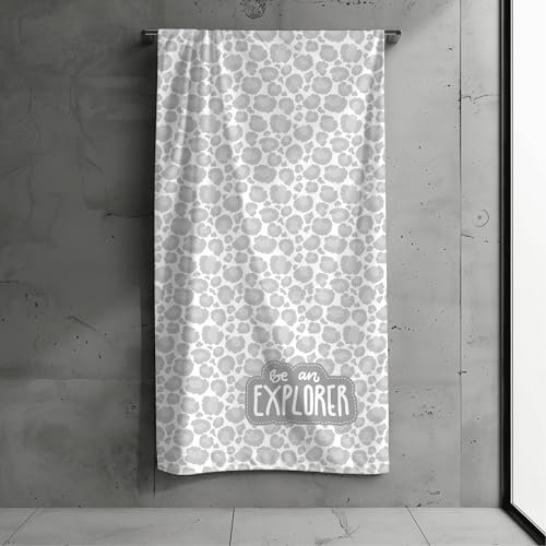 MTOnlinehandel Kinder Strandtuch 70x140 cm – Weiches & Saugfähiges Badetuch mit Leo-Motiv – Baumwolle & Polyester Mix – Schnelltrocknend