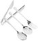 Zerodeko 1 Juego Juego De Cubiertos De Acero Inoxidable Utensils Bufé Cuchara Vajilla Utensilio Restaurante Comida Ranurado Tenedor De Acero Inoxidable Plata